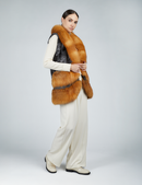 Gilet in volpe rossa e persiano 80cm