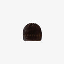 Cappello in visone con fiocchi mogano