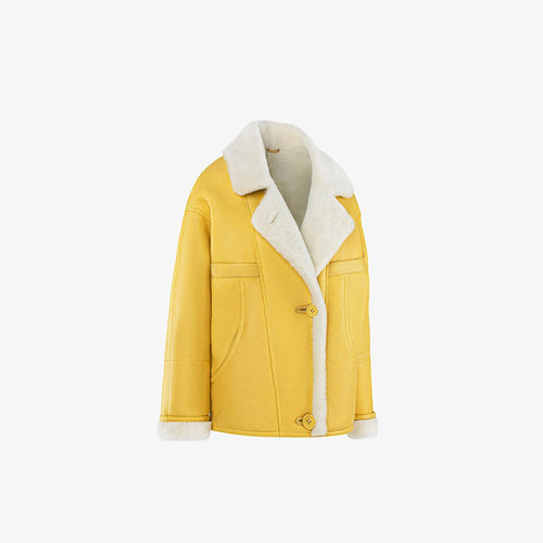 Куртка из желтой овчины, 70 см.