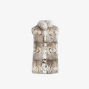 Gilet in linciotto con collo alto naturale 75 cm