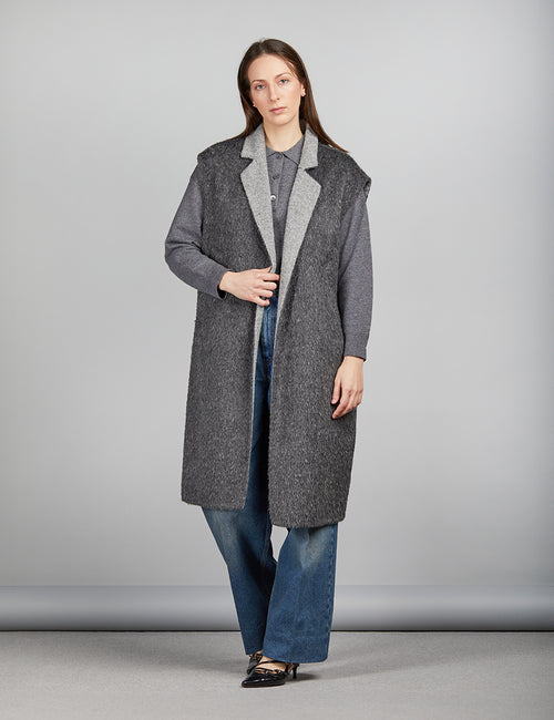 Gilet lungo in cashmere
