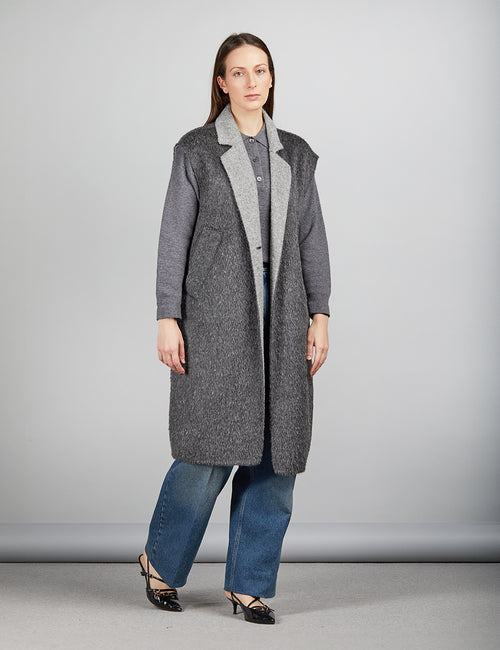Gilet lungo in cashmere