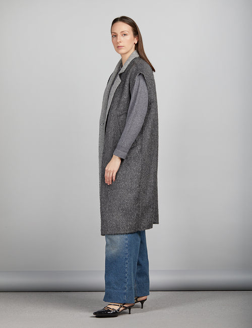 Gilet lungo in cashmere
