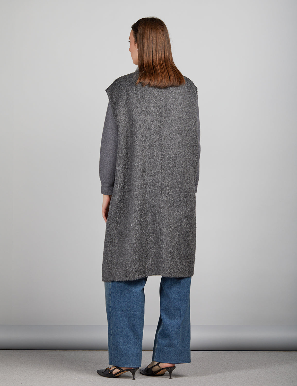 Gilet lungo in cashmere
