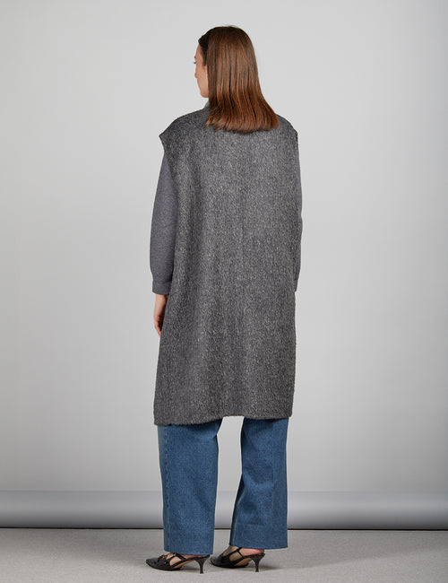Gilet lungo in cashmere