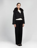 Veste courte en persan noir de 45 cm