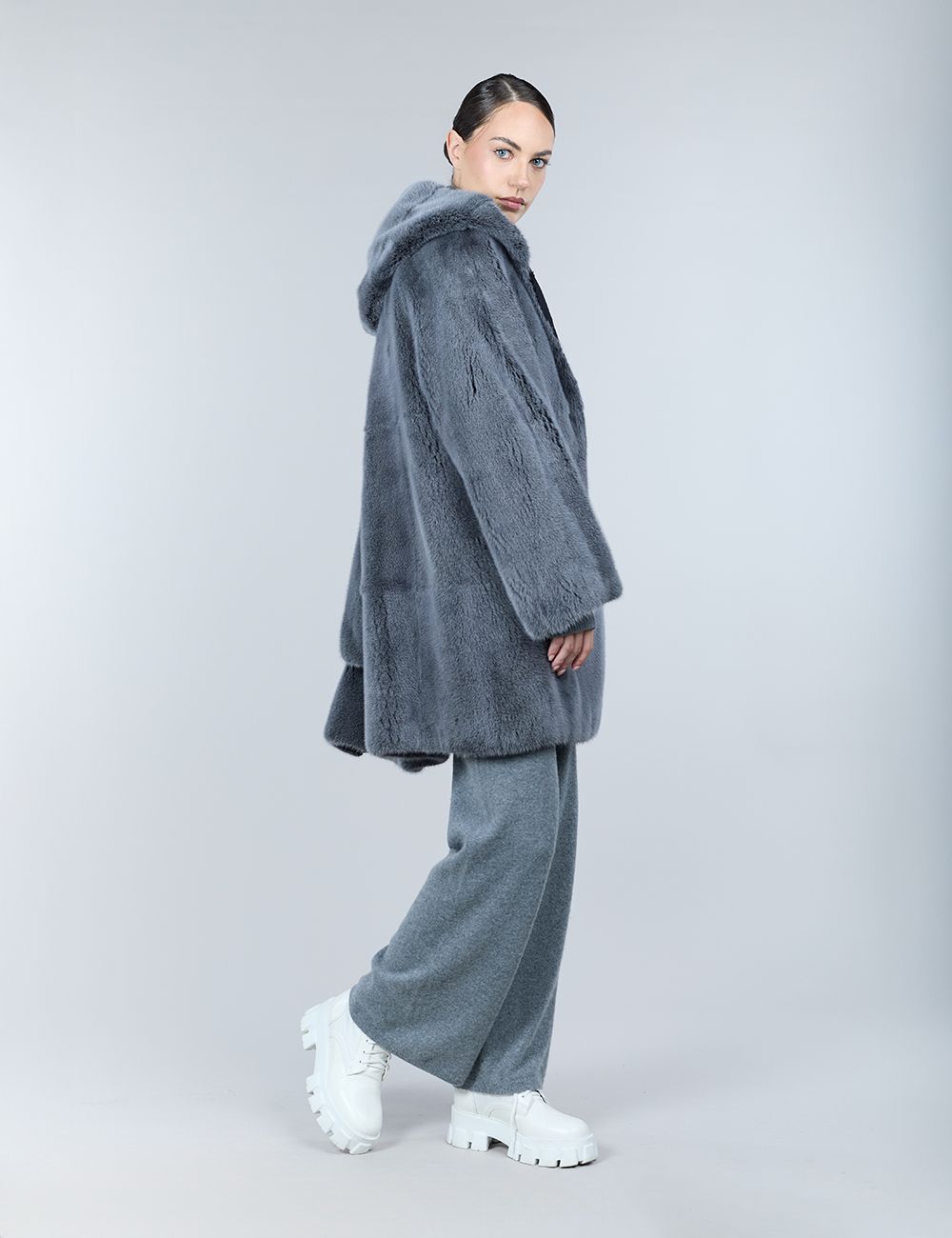 Cappotto in visone reversibile