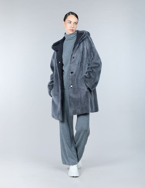 Cappotto in visone reversibile