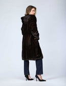 Cappotto di visone con cappuccio