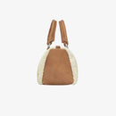 Bauletto in rex con fantasia maculata beige