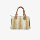 Bauletto in rex con fantasia maculata beige