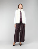 Gilet in visone, bianco, 60 cm