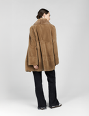 Cappotto in rex reversibile con collo alto pastello 80 cm