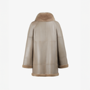 Cappotto in rex reversibile con collo alto pastello 80 cm