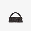 Borsa fatta a mano con micro cristalli nera