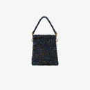 Sac fait à la main avec des micro cristaux bleu nuit.