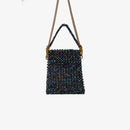 Borsa fatta a mano con micro cristalli blu notte