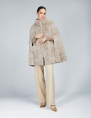 Mantella in rex oversized beige 80cm