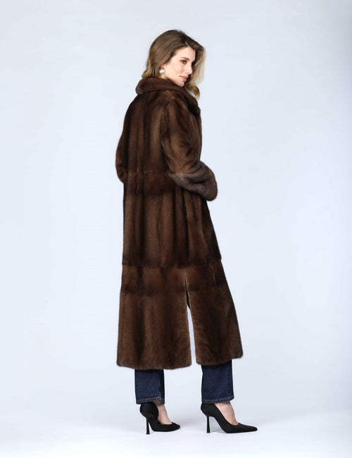 Cappotto lungo in visone