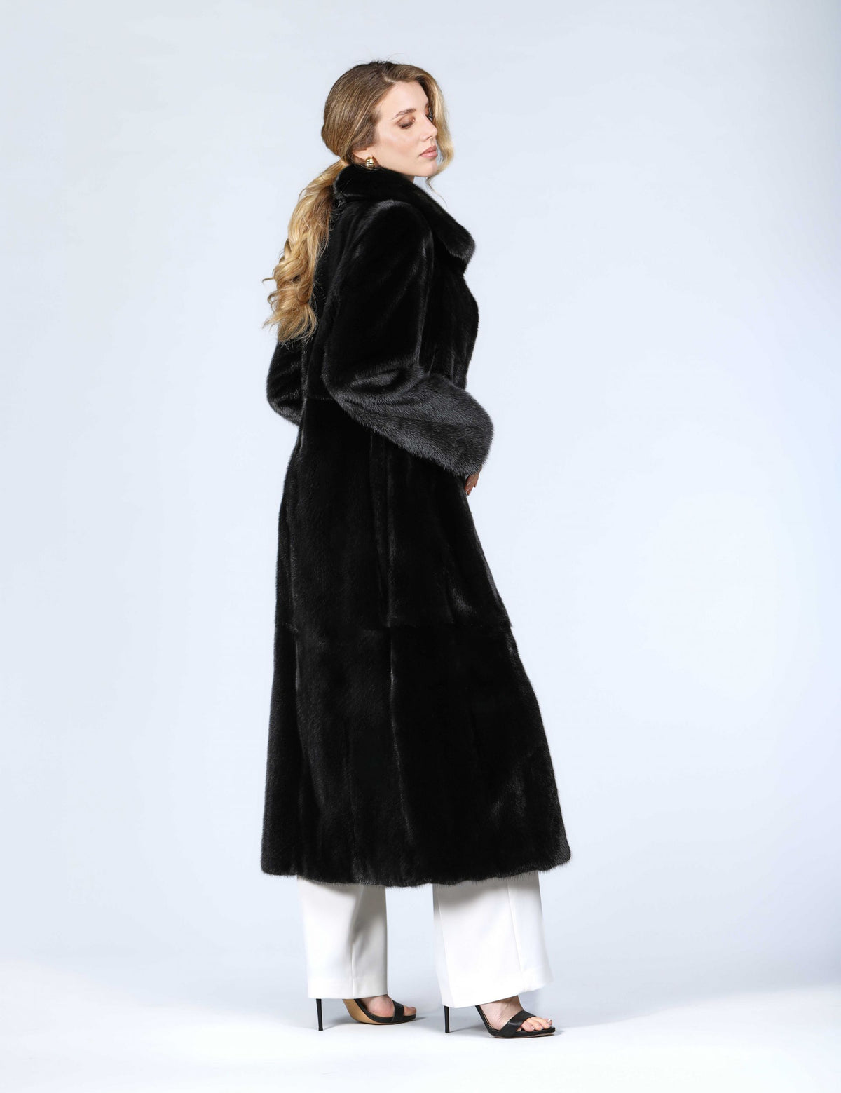 Cappotto lungo in visone