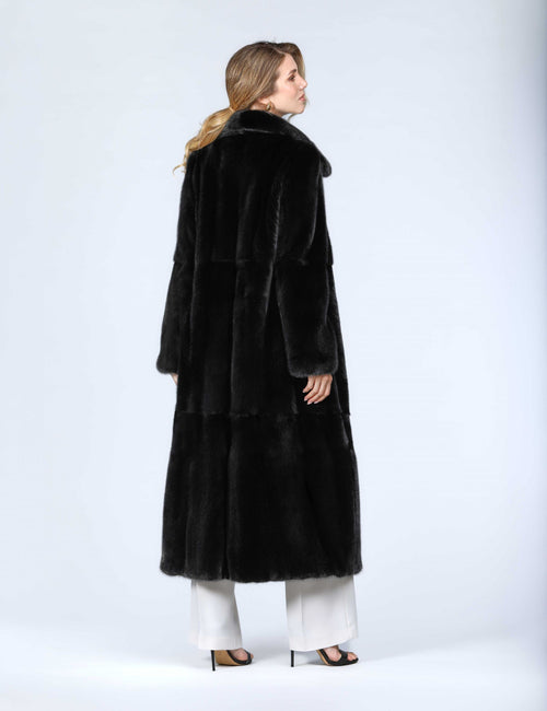 Cappotto lungo in visone