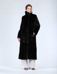Cappotto lungo in visone