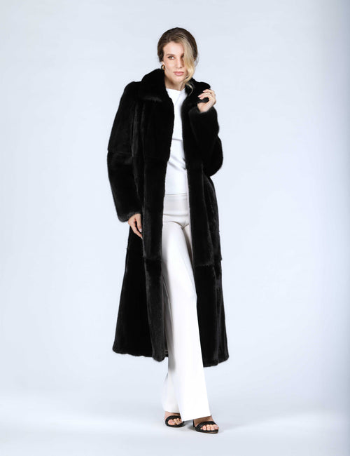 Cappotto lungo in visone