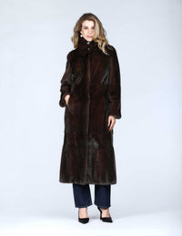 Cappotto lungo in visone