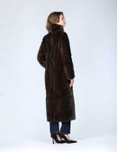 Cappotto lungo in visone