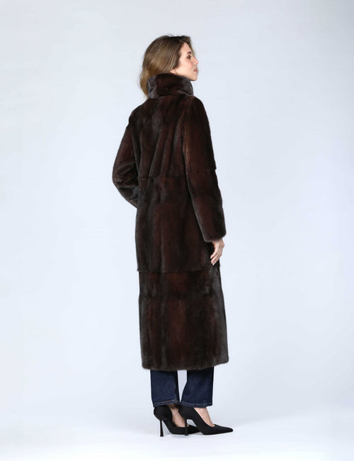 Cappotto lungo in visone