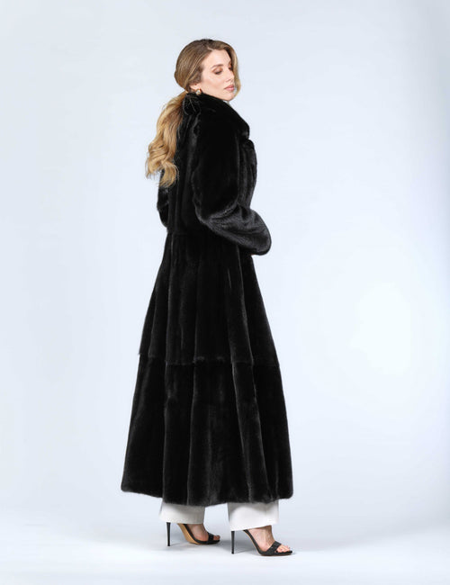 Cappotto lungo in visone