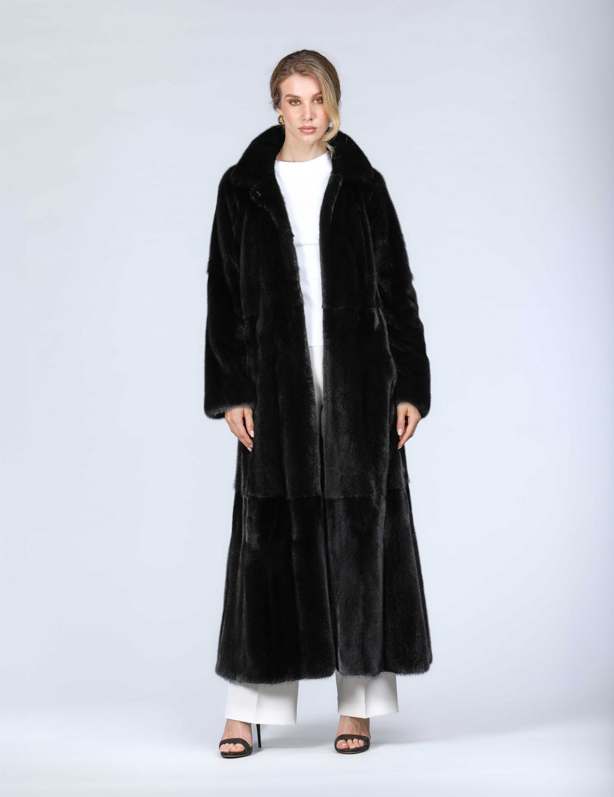 Cappotto lungo in visone