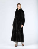 Cappotto lungo in visone