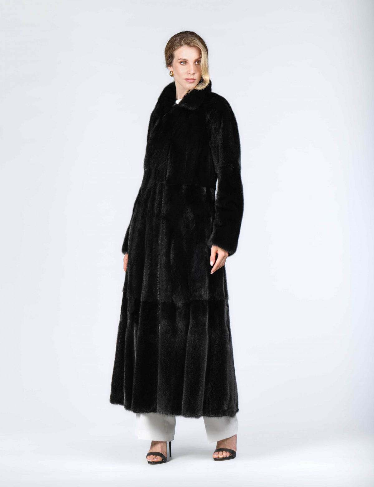 Cappotto lungo in visone