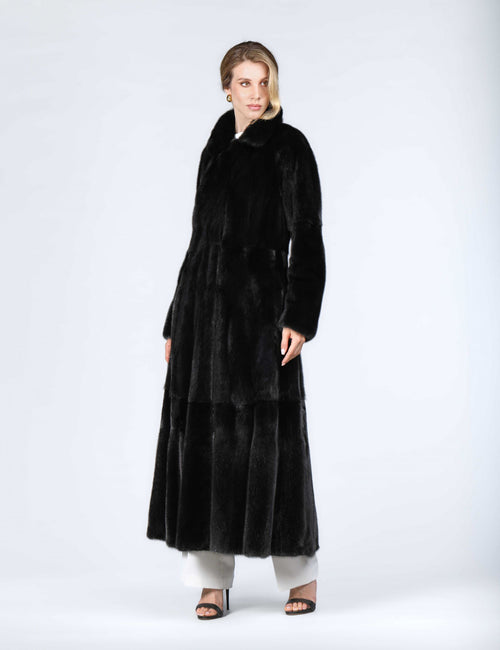Cappotto lungo in visone