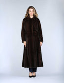 Cappotto lungo in visone