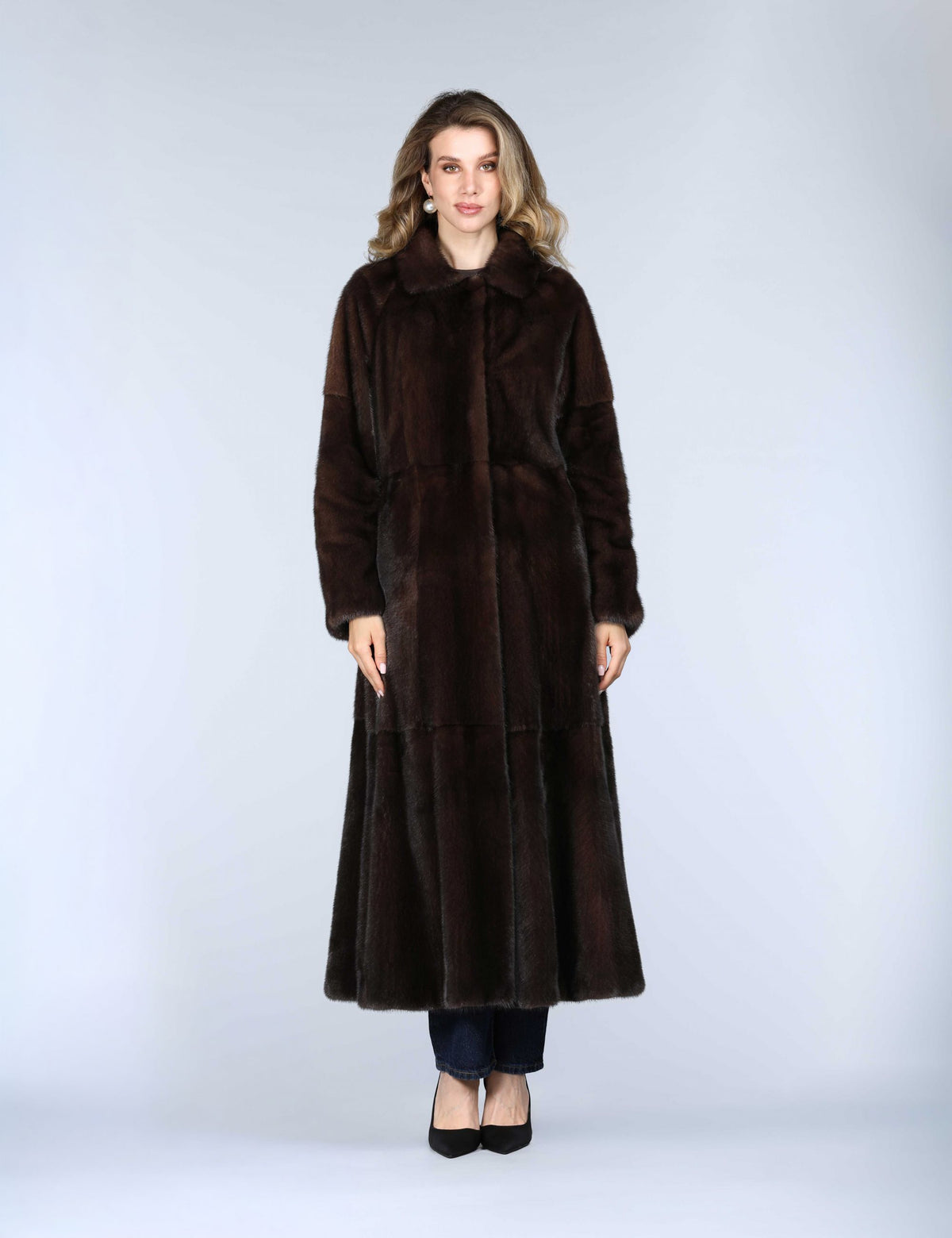 Cappotto lungo in visone