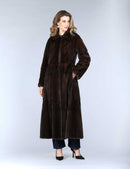 Cappotto lungo in visone