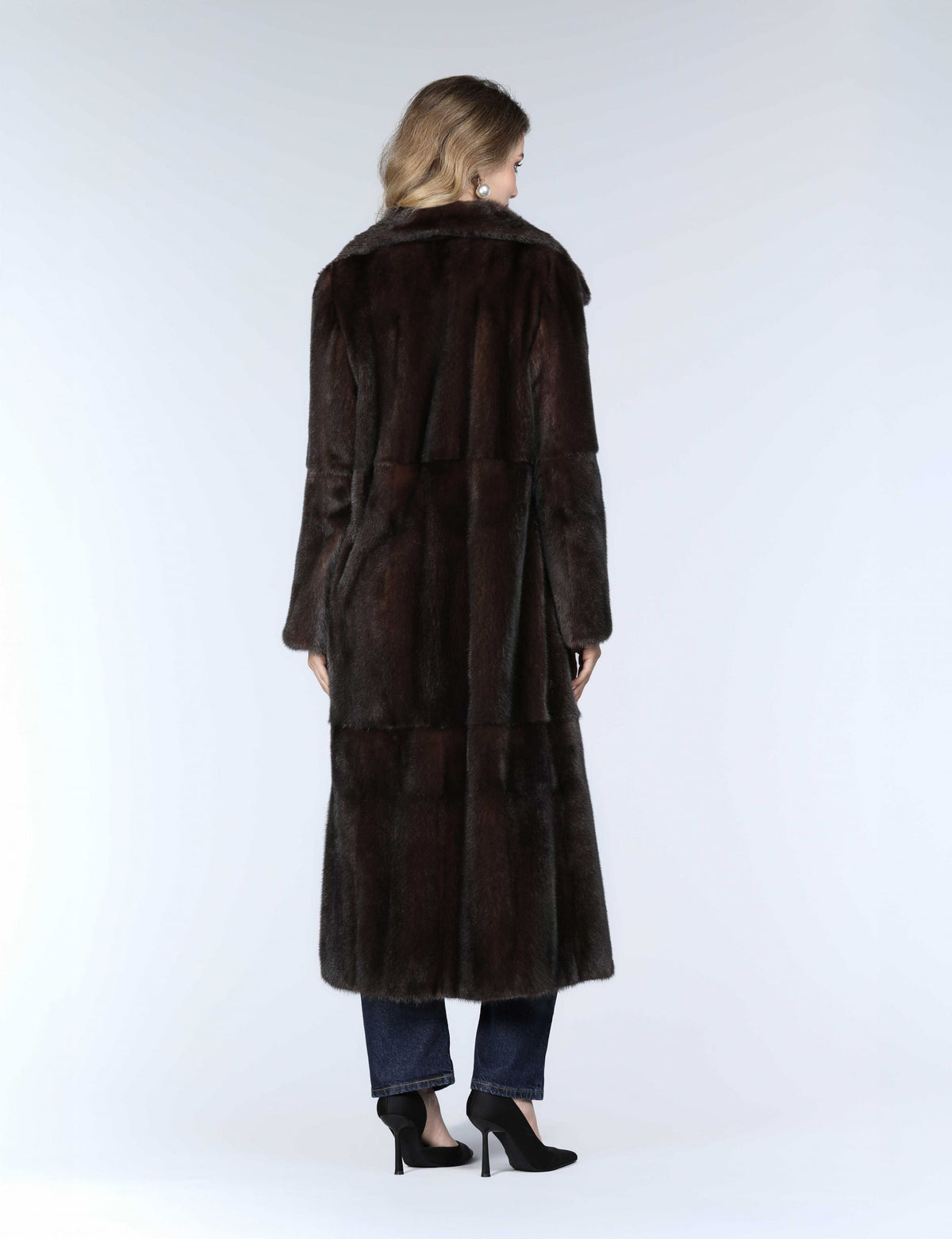 Cappotto lungo in visone