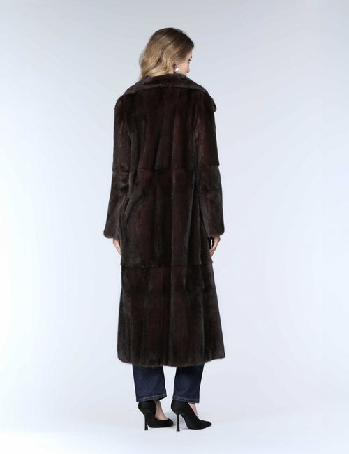 Cappotto lungo in visone