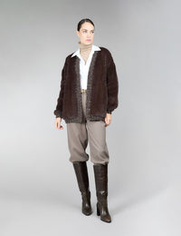 Cardigan in visone