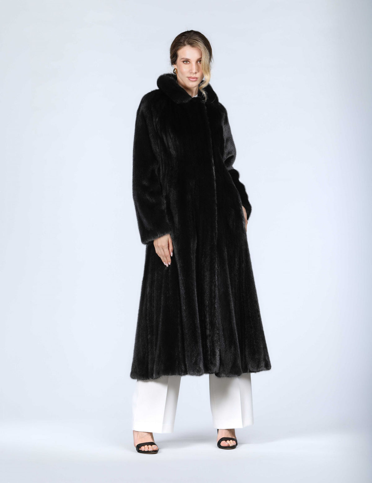 Cappotto lungo in visone