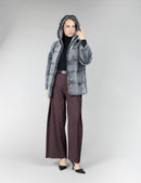 Норковая куртка с капюшоном