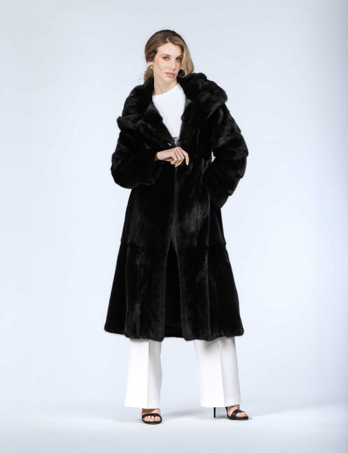 Cappotto lungo in visone