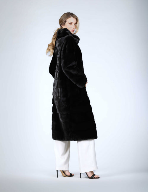 Cappotto lungo in visone