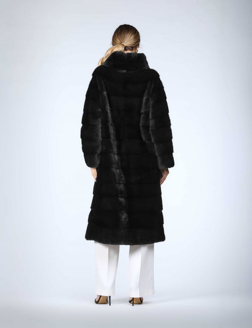 Cappotto lungo in visone