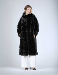 Cappotto lungo in visone