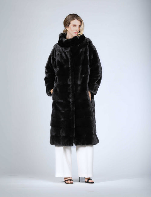 Cappotto lungo in visone