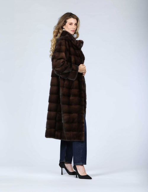 Cappotto lungo in visone