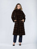 Cappotto lungo in visone
